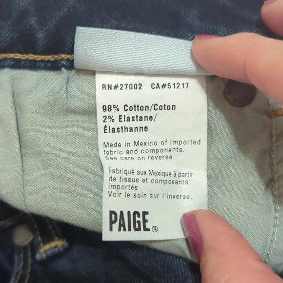Paige Margot Denim Shorts, Color Dark Wash Size 25 - Picture 16 of 16